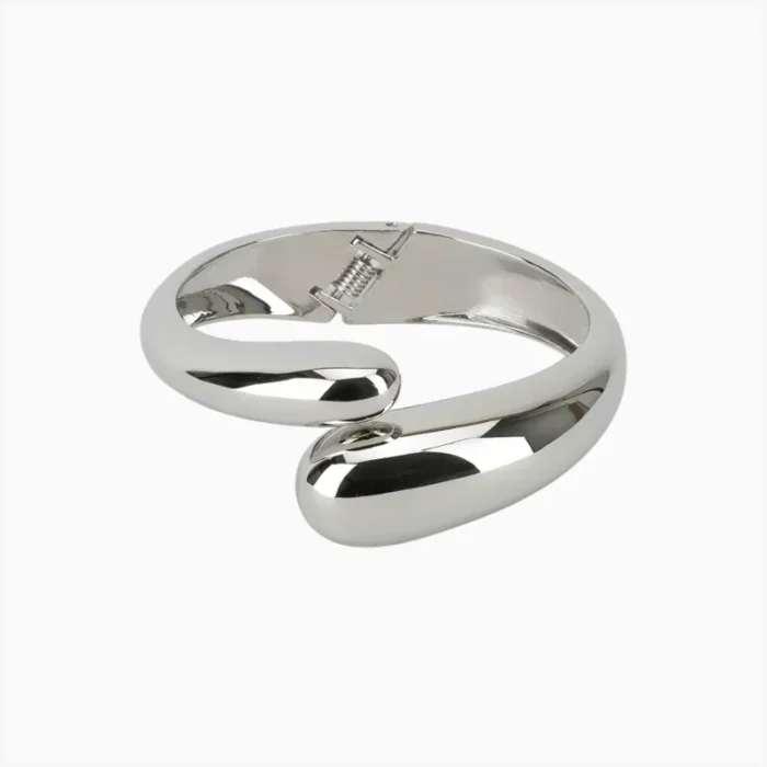 Brazalete De Oro Gota Plateada