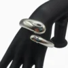 Brazalete De Oro Gota Plateada