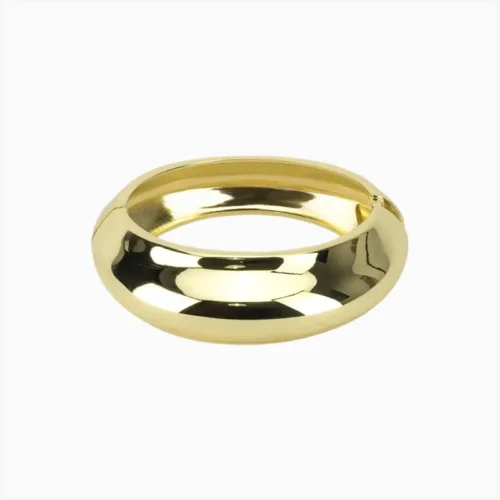Brazalete De Oro Óvalo Dorado