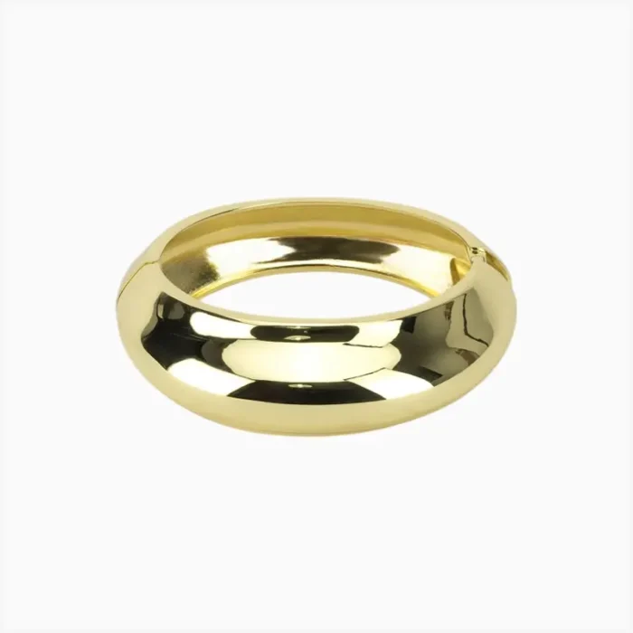 Brazalete De Oro Óvalo Dorado