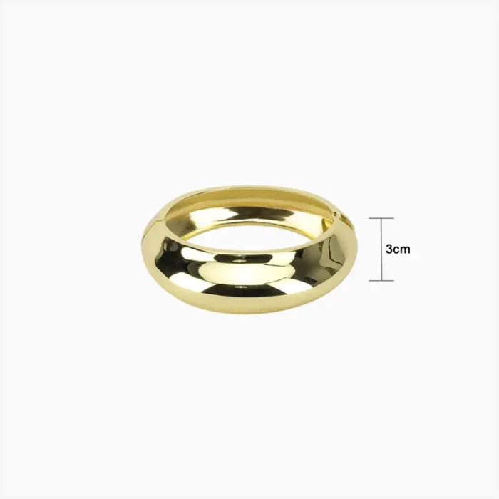 Brazalete De Oro Óvalo Dorado