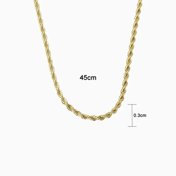 Cadena De Oro Torsal 3mm