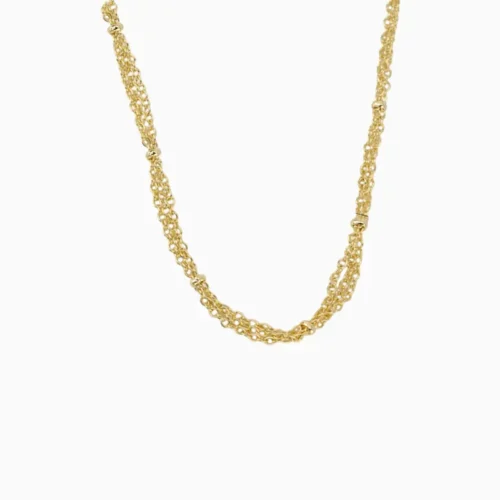 Cadena De Oro Triple Básica