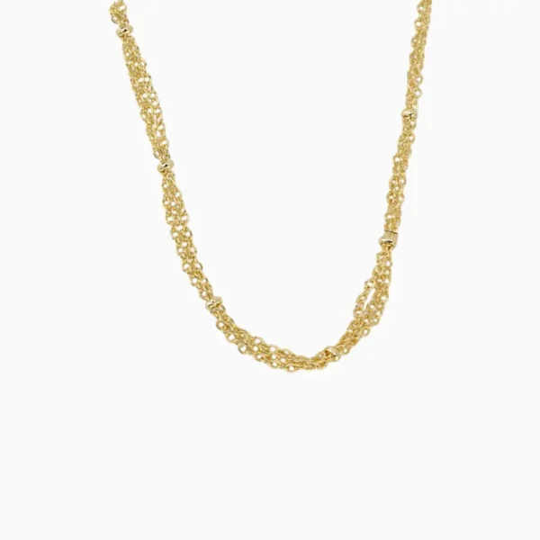 Cadena De Oro Triple Básica