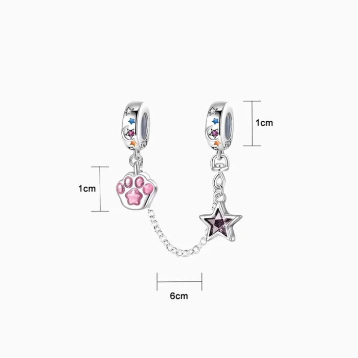 Cadena De Seguridad Huella Y Estrella