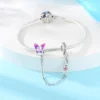 Cadena De Seguridad Mariposa Y Corazón