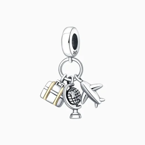 Charm Avión Planeta Y Maleta