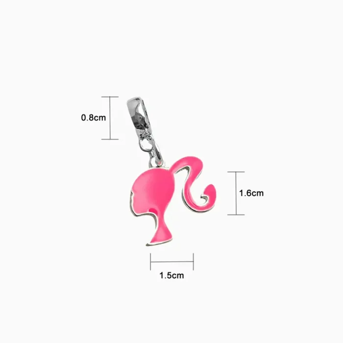 Charm Barbie Silueta Rosa