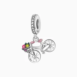 Charm Bicicleta Con Flores