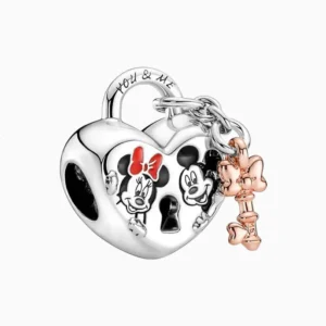 Charm Candado Mickey Y Minnie Mouse