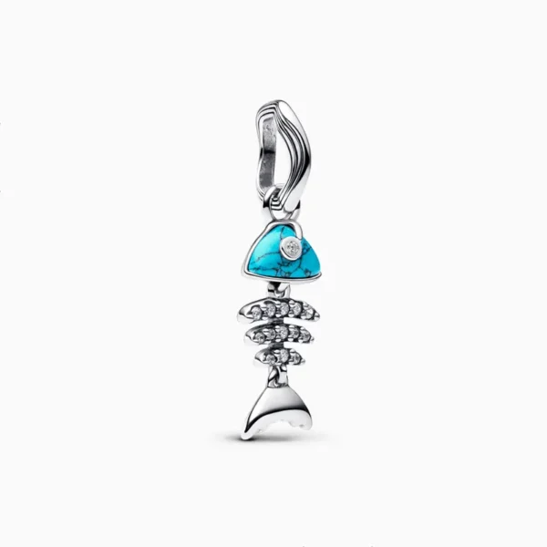 Charm Espina De Pescado Turquesa