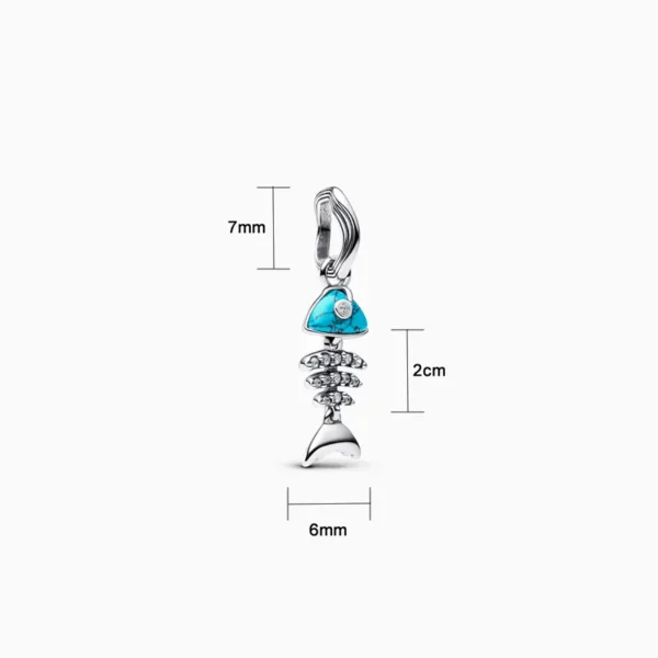 Charm Espina De Pescado Turquesa