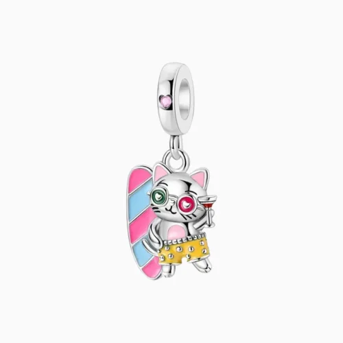 Charm Gato Con Tabla De Surf