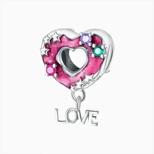 Charm Globo Forma De Corazón