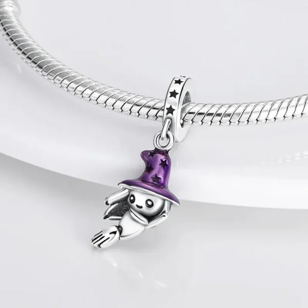 Charm Halloween Bruja En Escoba