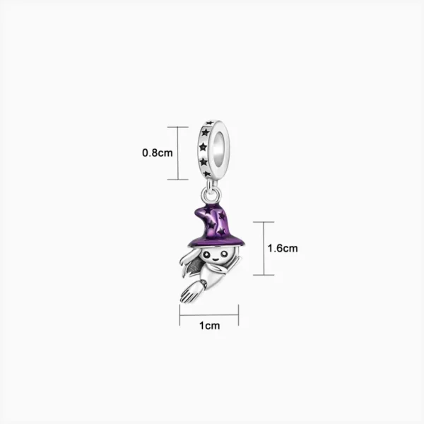 Charm Halloween Bruja En Escoba