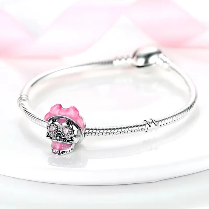 Charm Halloween Calavera Con Moño