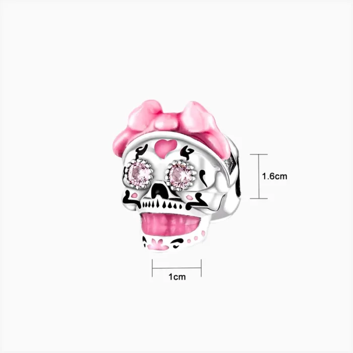 Charm Halloween Calavera Con Moño