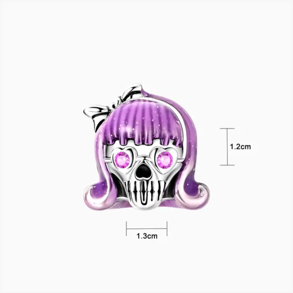 Charm Halloween Calavera Fluorescente