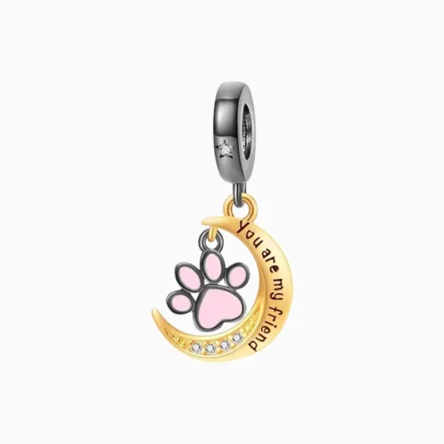 Charm Huella De Mascota En Luna
