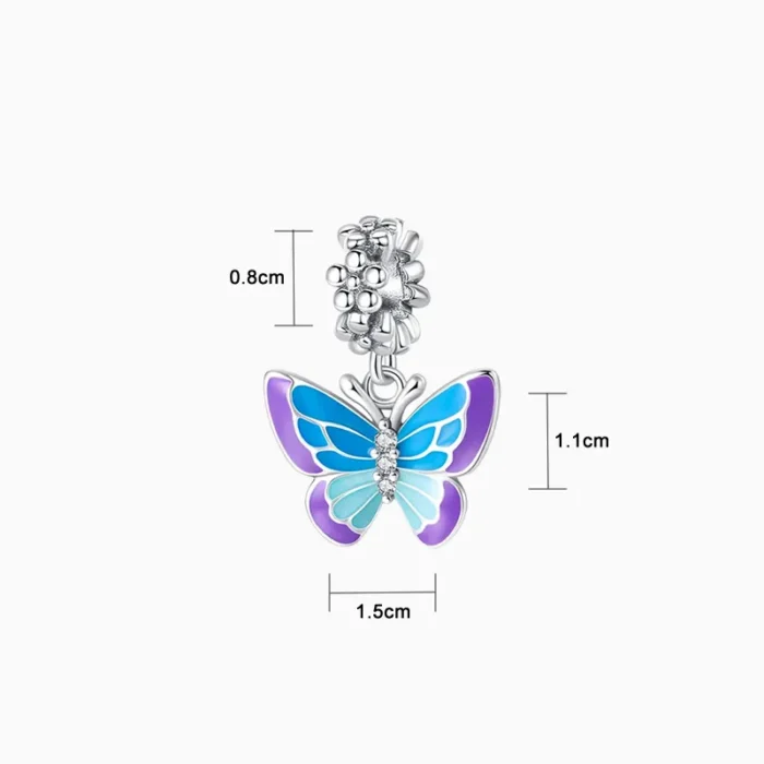 Charm Mariposa Fluorescente