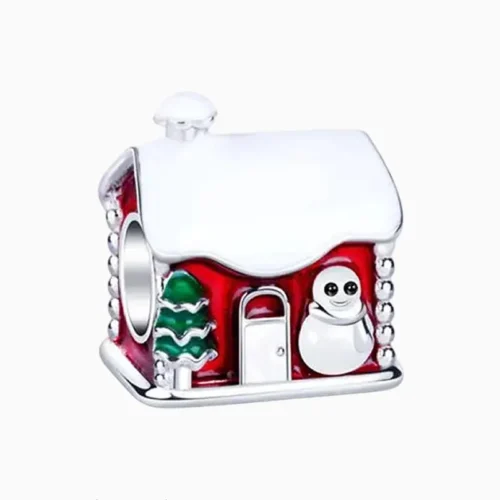 Charm Navidad Casa Con Nieve