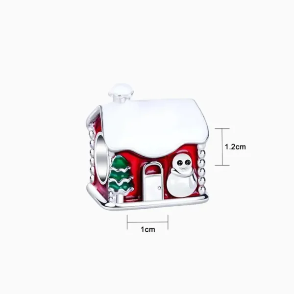 Charm Navidad Casa Con Nieve
