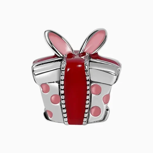 Charm Navidad Regalo Con Moño