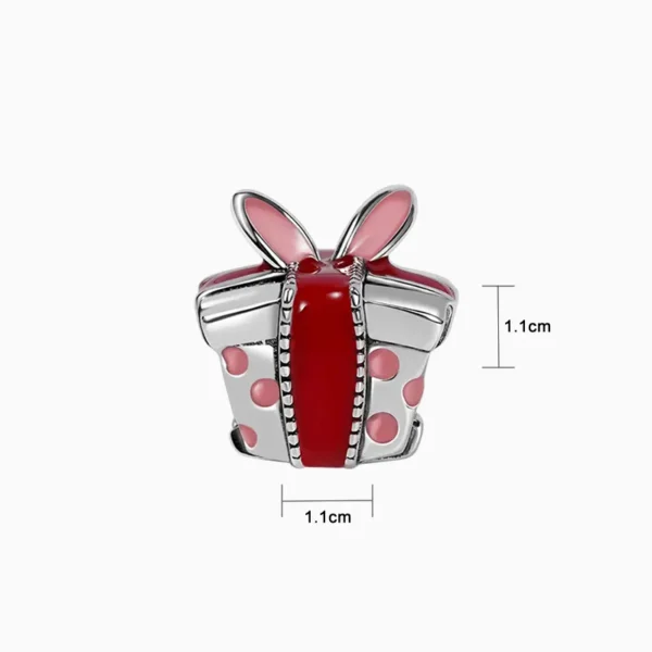 Charm Navidad Regalo Con Moño