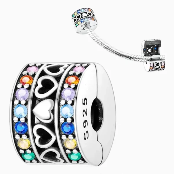 Charm Separador Corazones Brillante