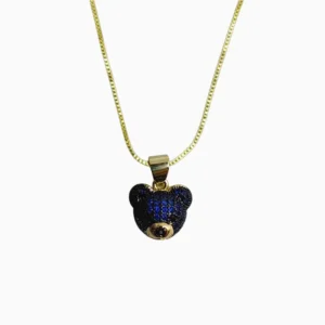 Collar De Oro Dije Cabeza De Oso