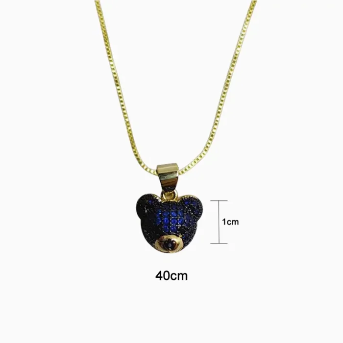 Collar De Oro Dije Cabeza De Oso