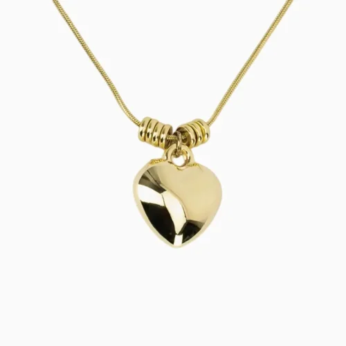 Collar De Oro Dije Corazón Dorado