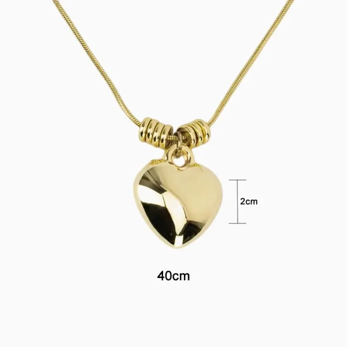 Collar De Oro Dije Corazón Dorado
