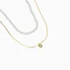 Collar De Oro Dorado Perlas Blancas