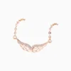 Collar De Plata Alas Rosas