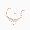 Collar De Plata Alas Rosas