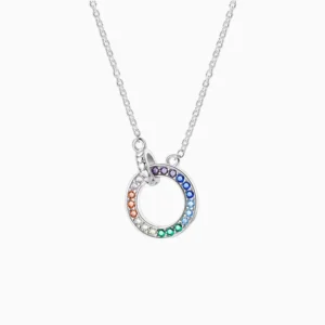 Collar De Plata Círculos Entrelazados Color