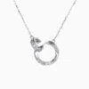 Collar De Plata Círculos Entrelazados Plata