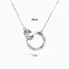 Collar De Plata Círculos Entrelazados Plata