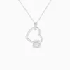 Collar De Plata Corazón Entrelazado