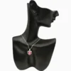 Collar De Plata Corazón Rosa