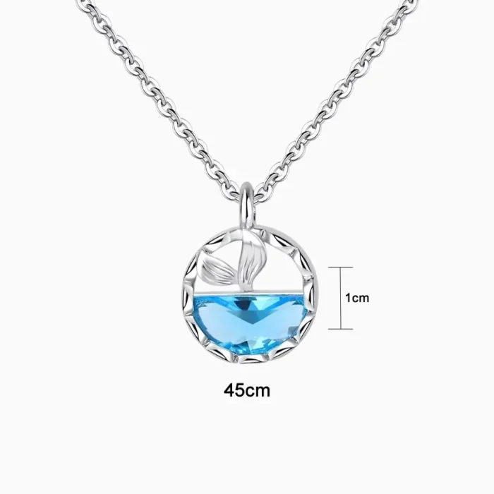 Collar De Plata Dije Cola De Ballena