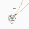 Collar De Plata Dije Corazón Azul