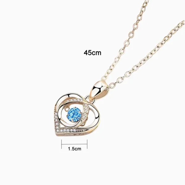 Collar De Plata Dije Corazón Azul