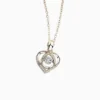 Collar De Plata Dije Corazón Brillante