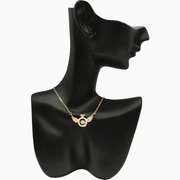 Collar De Plata Dije Corona Alada