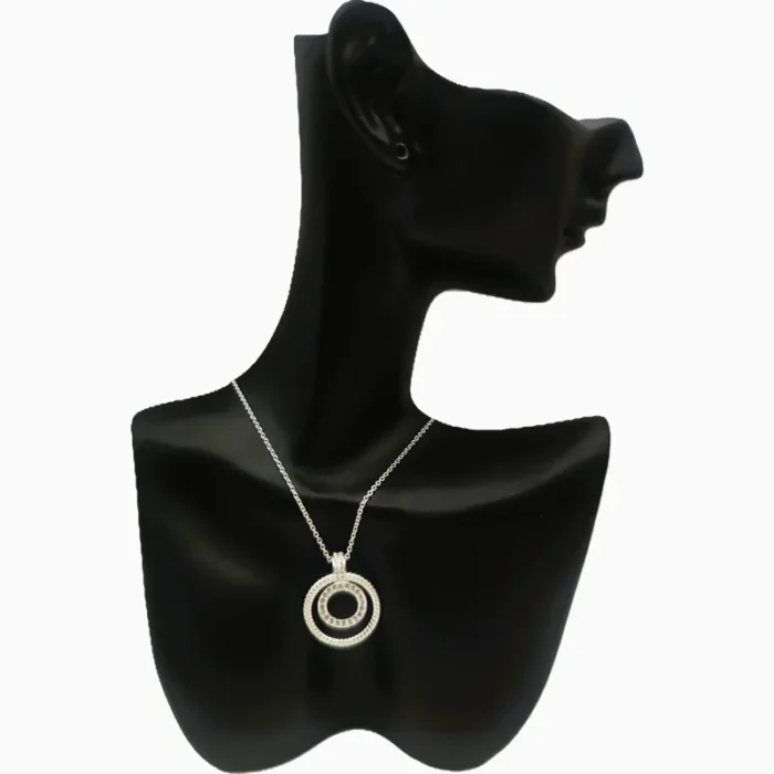 Collar De Plata Dije Pavé Signature