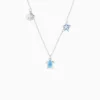Collar De Plata Dije Tortuga Azul