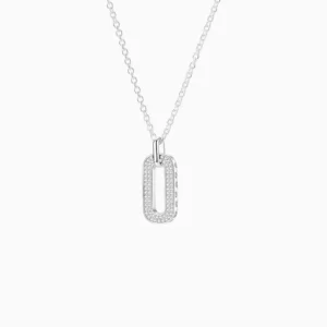 Collar De Plata Fila Doble Pavé